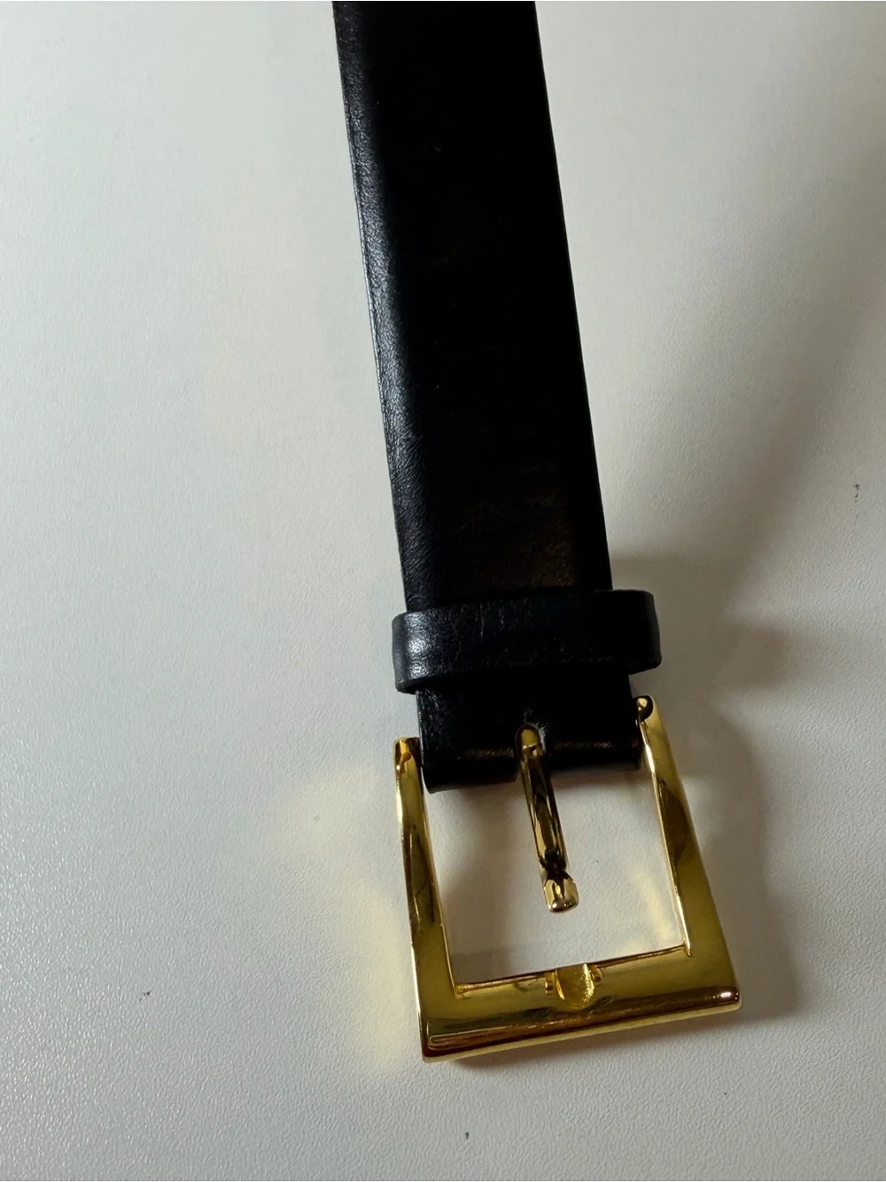 Brand New Cipriani Small ~33W Italian Calfskin Black Leather Belt Gold Buckle